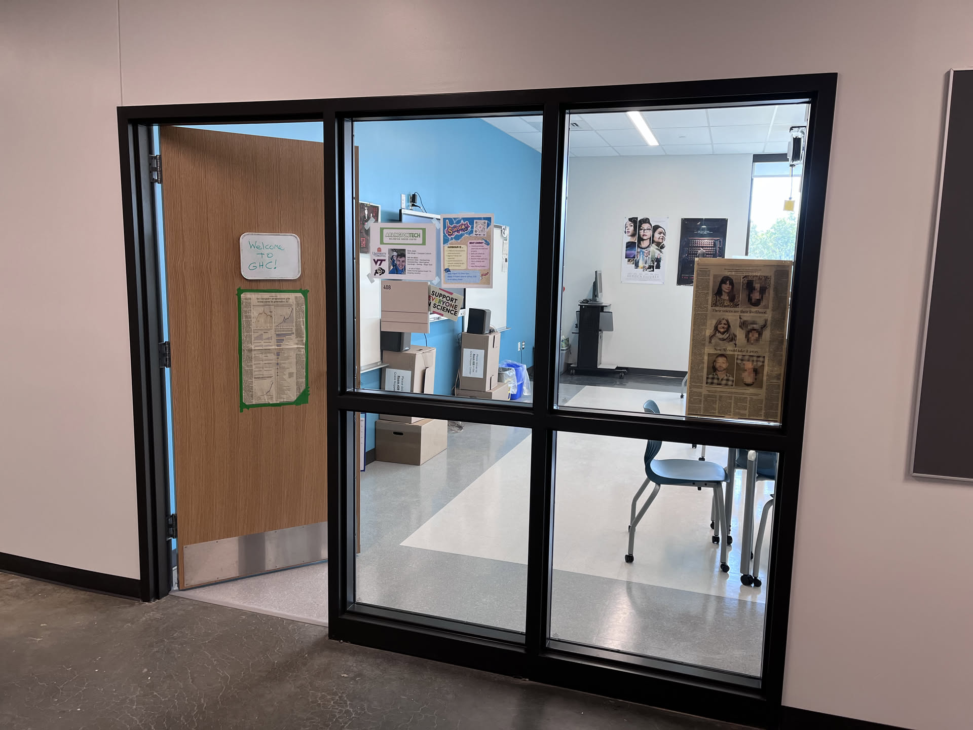 Door to my new classroom.